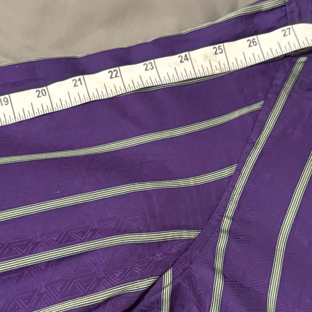 ROBERT GRAHAM DRESS SHIRT MENs XL CLASSIC FIT PURPLE STRIPE FLIP CUFF - Picture 9 of 10